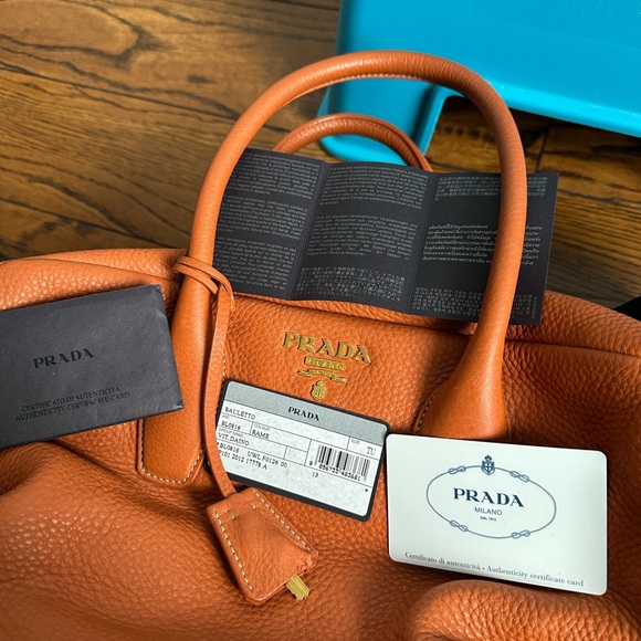 Prada Orange Leather Women's Bag - Picture 11 of 11